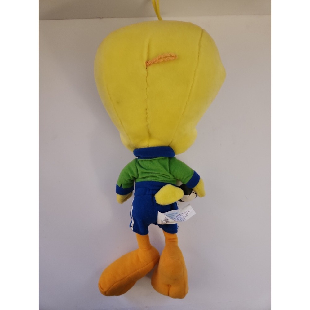 Tweety Bird Soccer Plush Toy Stuffed animal Toy 15" Yellow Bird pre-owned Toys - Picture 4 of 6